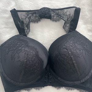 Victoria Secrets padded black bra, with lace neck detail, size 38 DD